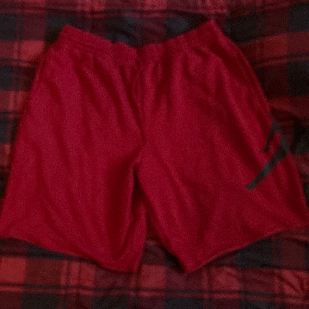 Red Jordan fleece shorts mens XL